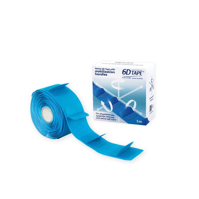 6D Tape 6D Tape, 1.9 x 16.4 ft (4.8 x 5 m), 1 Roll, Myofascial Release, Kinesio Tape with Tab, First Landing in Japan