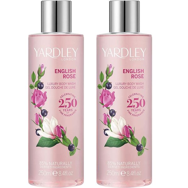 Yardley English Rose Body Wash 250ml 2 Pack