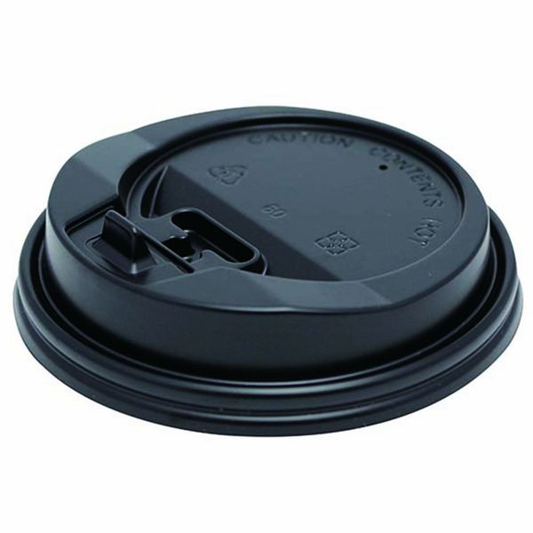 73090118 Snap Lids (Lids) for 14.1 fl oz (410 ml) / 16.9 fl oz (480 ml), Black Paper Cup Lid, Pack of 50