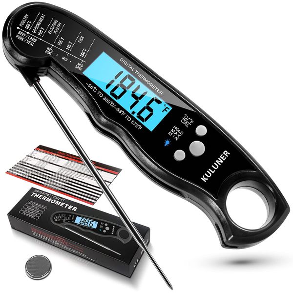 " TP-01 Waterproof Digital Instant Read Thermometer - Perfect for Cooking, BBQ,