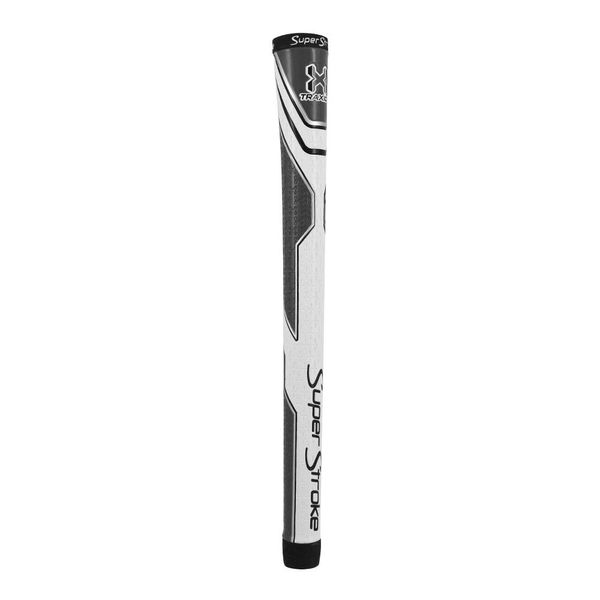 SuperStroke Traxion Tour Golf Club Grip, White/Gray (Midsize) | Advanced Surface Texture That Improves Feedback and Tack | Extreme Grip Provides Stability and Feedback | Even Hand Pressure