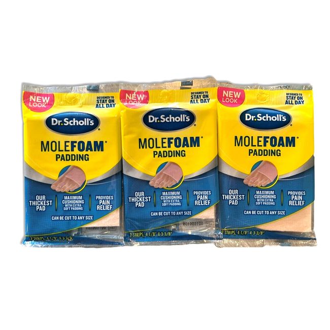 Dr. Scholls Molefoam Padding 2 strips ( 3 pack )