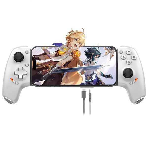 Mobile Gaming Controller for iPhone 16/15 Series & Android (USB-C) Plug & Play - Remote Play for PS/Xbox/PC Remote Play, Cloud Game, Small size tablet, with Hall Effect Joysticks/Turbo/Mapping Keys