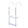 DotLine Boat Aluminum 3 Step Ladder – Folding Gunwale Hook Design, 11" Wide Hooks, Non-Marking Support Legs, 250 lb Capacity – Durable Marine Boarding Solution