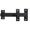 7 1/2" Decorative Cast Iron Drop Latch Gate Door Black Finish
