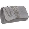 SwankySwans Women's Julie Clutch Bag, Silver