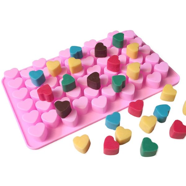 BEAUTY PLAYER Chocolate Mold, Silicone, Chocolate Mold, Heart Shape, Silicone Mold, Non-Stick Silicone Baking Mold, Candy Mold, Ice Tray, Small Grit, Gummy Making, Ice Cube Tray, Fondant, Mold,