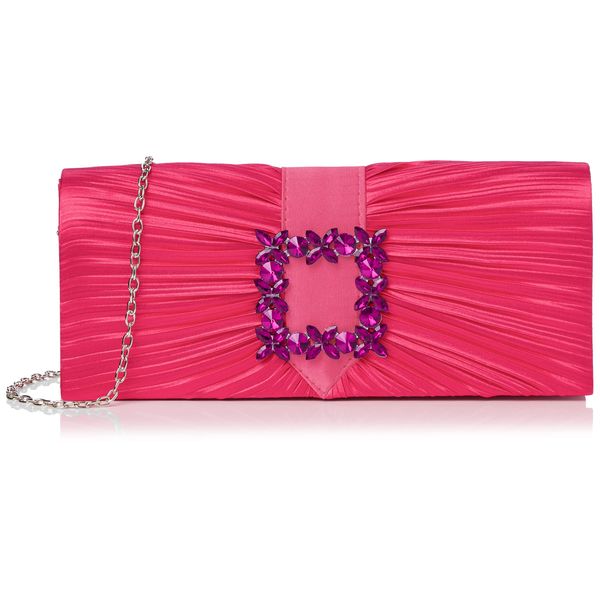 SwankySwans Women's Chloe Clutch Bag, Fuchsia, M UK