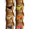 TM Collection Women's Bikini STRIKE SKIN Bite Side String Thong NEON M Size (Pink)