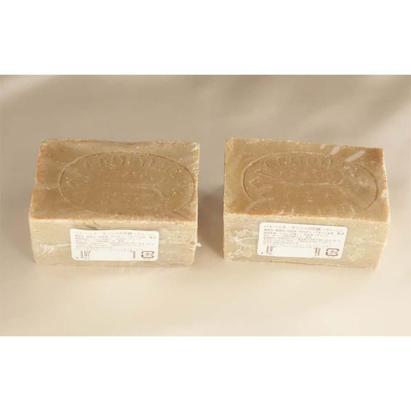 Patonis Greek Soap Green 120g Pack of 2 / Organic Olive Oil / Additive-Free / Face Wash / Full Body