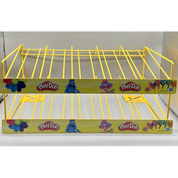 2015 Hasbro PLAY-DOH Metal Store Display Rack Shelf Classroom School Yellow Wire