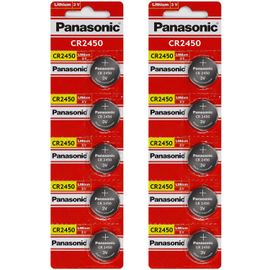  10pcs Panasonic Cr2450 3v Coin Lithium Battery : Electronics