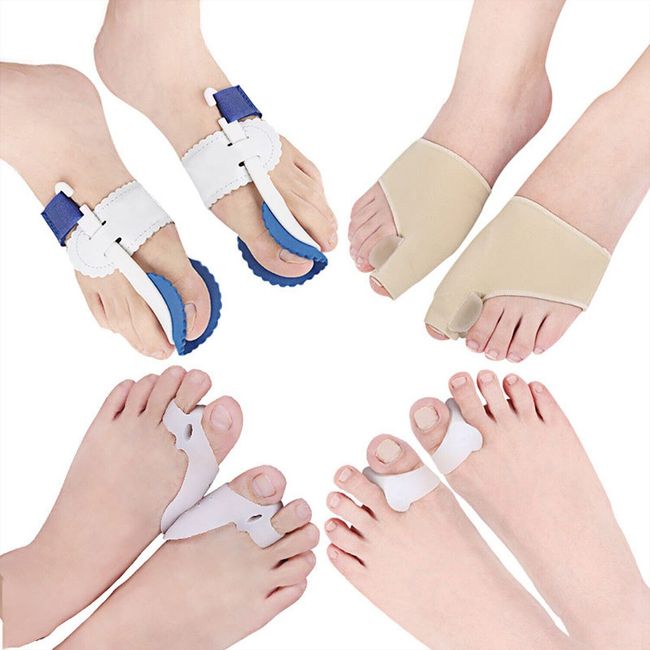 4Pairs Bunion Corrector Hallux Valgus Orthosis Toe Separator 24 HOUR USE Soft