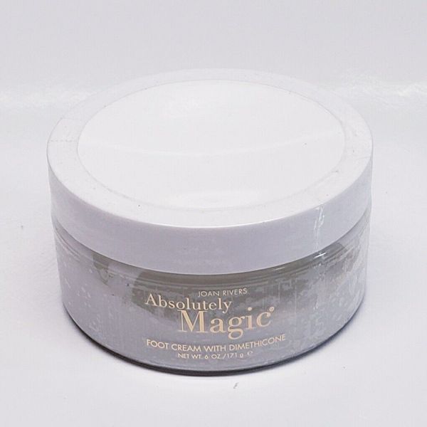 JOAN RIVERS ABSOLUTELY MAGIC FOOT CREAM DIMETHICONE SEALED 6oz JAR DISCONTINUED