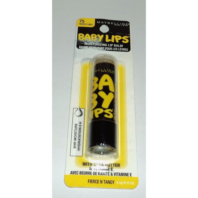 LOT OF 3 MAYBELLINE Baby Lips Moisturizing Lip Balm FIERCE N TANGY 75 NIP