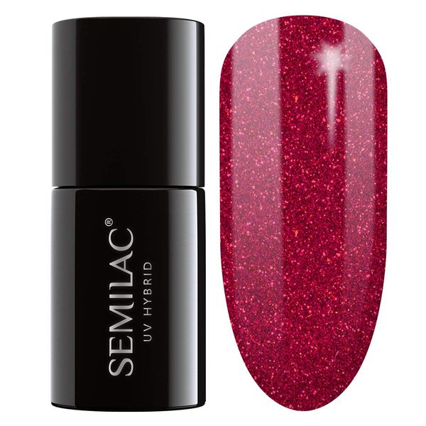 SEMILAC Gel Nail Polish | Long Lasting and Easy to Apply | Perfect for Home and Professional Manicure and Pedicure - 181 Spicy Salsa UV Gel Nail Polish, 7 ml.