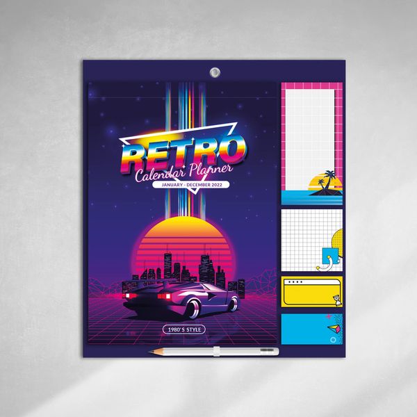 Retrowave Calendar Planner 2022