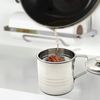 1.2 L Oil Strainer Pot Grease Can with Filter, Stainless Steel Bacon Oil Storage Can Container Oil Storage Pot with Mesh Strainer - Cooking Oil Can for Kitchen Fat Storage (Silver)