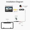New License Plate Frame Mount Backup Camera for SANPTENT Universal Car