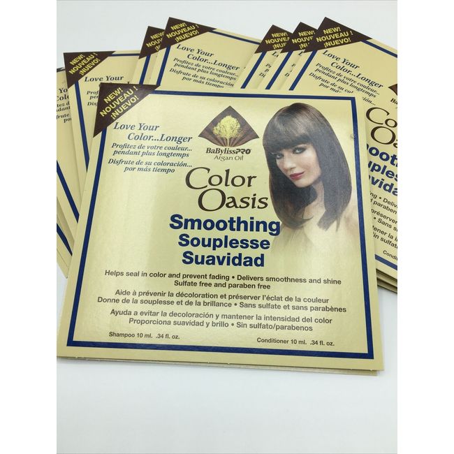 x10 Color Oasis Smoothing Shampoo Conditioner Trial Travel 10ml Each