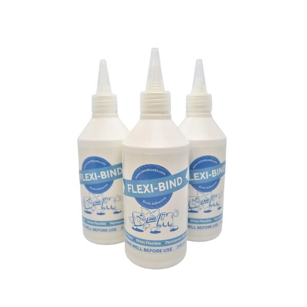 FLEXIBLE BOOK REPAIR ADHESIVE 240ml PH neutral - THREE PACK