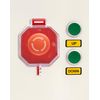 QWORK Emergency Stop Button Cover, 4 Pack Plastic Switch Cover Protector, Toggle Switch Push Button Switch Lockout Cover, Add Protection