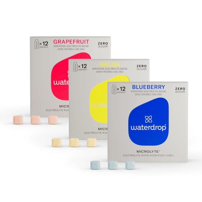 waterdrop® Microlyte Set Elektrolytgetränk ohne Zucker | 36 Portionen Elektrolyt Pulver mit 5 Elektrolyten, 9 Vitaminen + Zink | Veganes Sportgetränk zuckerfrei + kalorienfrei zur schnellen Hydration