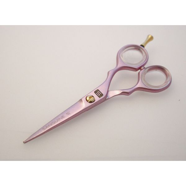 Beautiful Hairdressing Scissors for Hairdressers, Barbers and Cutting Hair at Home - 5" (13cm) Pink + Case