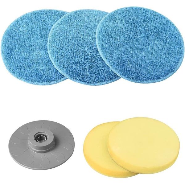 Epeios Replacement Sponge for Electric Cleaning Brushes, Bath Cleaning, Replacement Sponge, Replacement Cloth, Absorbent Wiper, Microfiber Spare, Compatible with HM115, HM204 Series, Suitable for Cleaning Bathrooms, Kitchens, Cars, Etc