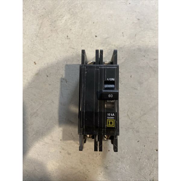 Square D 60A Breaker Type QOU DW-8294 120/240VAC 14-2 Awg HCAR Type 62