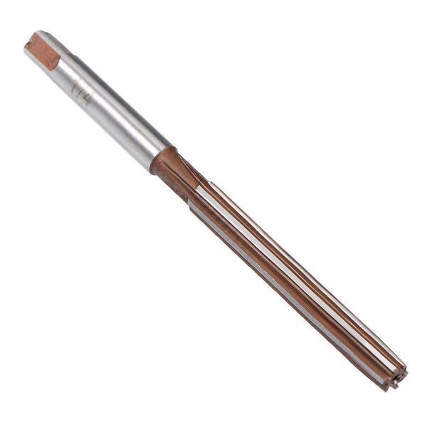 sourcing map Hand Reamer 1/4" High Speed Steel H7 6 Straight Flutes Hand Milling Cutter Tool Reaming Drill Bit for Metal