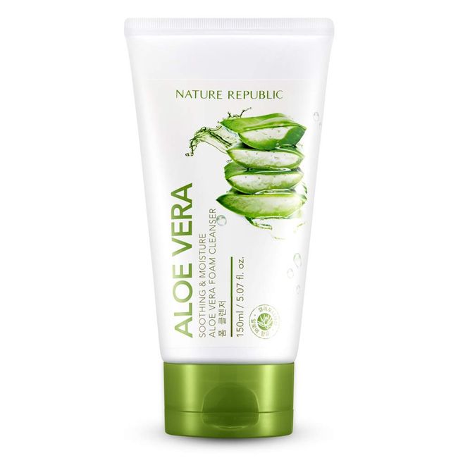 Nature Republic Soothing & Moisture Aloe Vera Foam Cleanser 150 ml / 5.07 fl. Oz