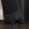 Sun Zero Barrow Energy Efficient Rod Pocket Curtain Panel Pair, 54" x 63", Black