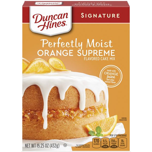 Duncan Hines Signature Perfectly Moist Orange Supreme Cake Mix 15.25 Ounce