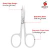 Nail Manicure Scissors for Beard/ Mustache, Ear, Facial Hair, Eyebrows, Eyelashes for Men and Women (Nail Scissor 2)