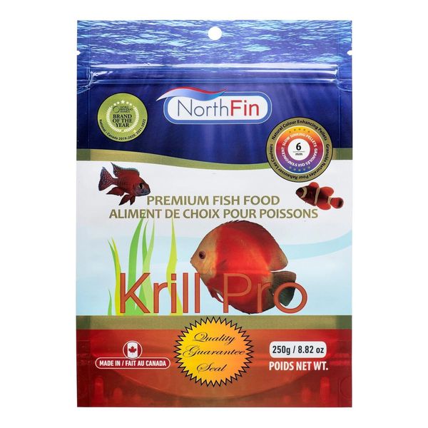 Northfin Fish Food Krill Formula Slow Sinking Pellets (6mm 250g)