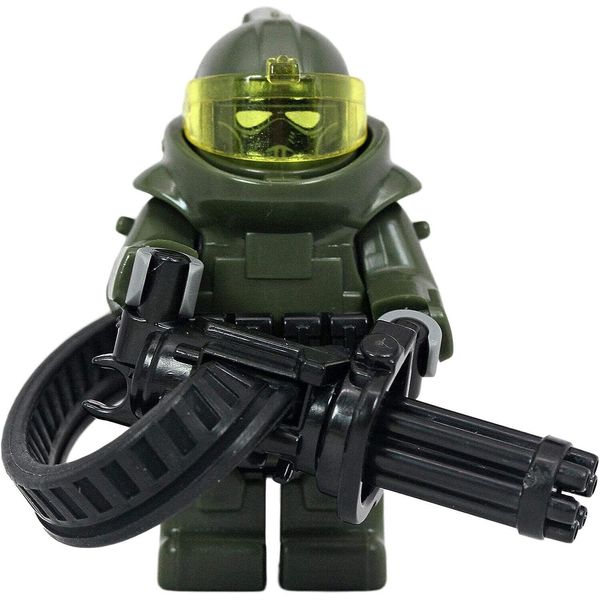 Custom Juggernaut Warzone Minigun Soldier made with real LEGO® minifigure