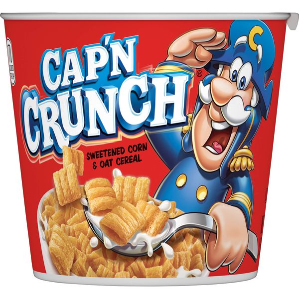 Cap'N Crunch Breakfast Cereal, Original, 1.51oz Individual Cups (12 Pack)