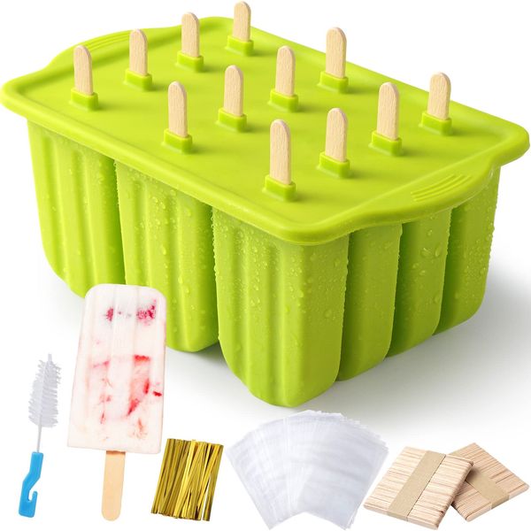 Silikon Eisformen Eis am Stiel Silikon Eisform,Popsicle Formen Set,Eis Form Stieleisform,Eislolly BPA Frei,Eis Formen für Stieleis,Eislutscher Eisförmchen,Ice Lolly Mould Pop Molds Eiscreme Form