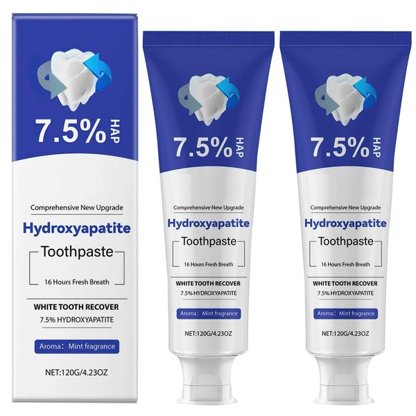 atnayo 2PCS Hydroxyapatite Toothpaste, Calcium Hydroxyapatite Toothpaste for Sensitive Teeth