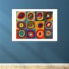 Spiffing Prints Wassily Kandinsky - Squares with Concentric Circles 1913 - Medium - Semi Gloss - Framed