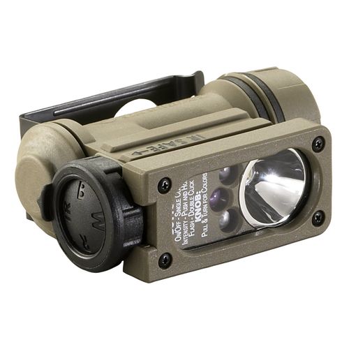 Streamlight 14518 Sidewinder 47-Lumens Compact II Military Flashlight with Helmet Mount, Rail Mount, CR123A Lithium Battery, White, Red, Blue and IR LEDs