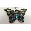 Hardware for You LTD Blue Butterfly Beaded Open Work Key Ring