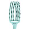 Olivia Garden Fingerbrush Care Iconic - Medium - Mint - Detangler Brush with Boar Bristles and Nylon for Healthy and Shiny Hair