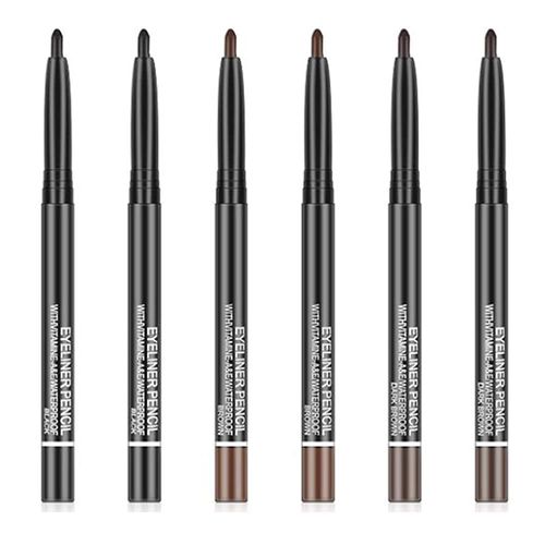 6 Pcs Eyeliner Gel Pens Waterproof Smudge-Proof Smooth Eye Liner Matte Eyeliner Gel Pencil Set for Eyes Makeup(13cm)