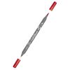 Online Calli.Brush 19055/6 Double Tip Pen with Calligraphy Tip and Brush Tip, Red