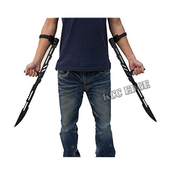 2 PACK COMBO 27.5" LARGE BLOOD RAYNE NINJA VAMPIRE MACHETE SWORD BLADE KNIFE