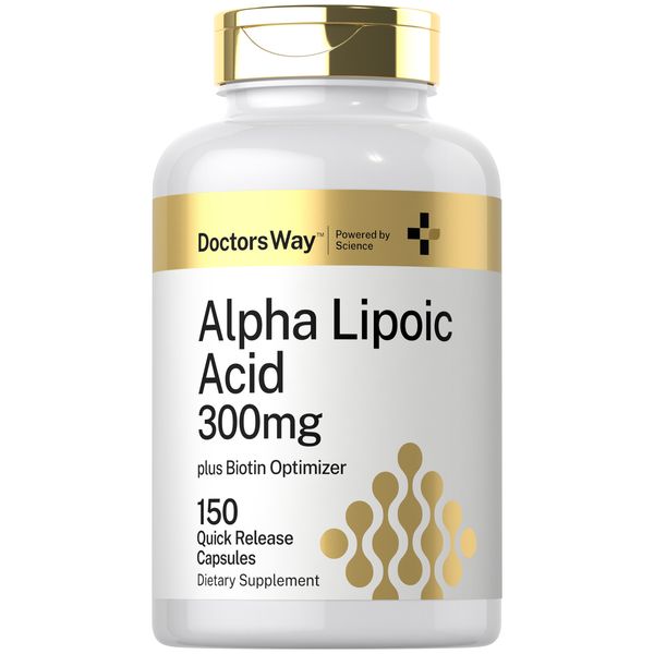 Alpha Lipoic Acid 300mg | 150 Capsules | with Biotin Optimizer | by Doctor's Way