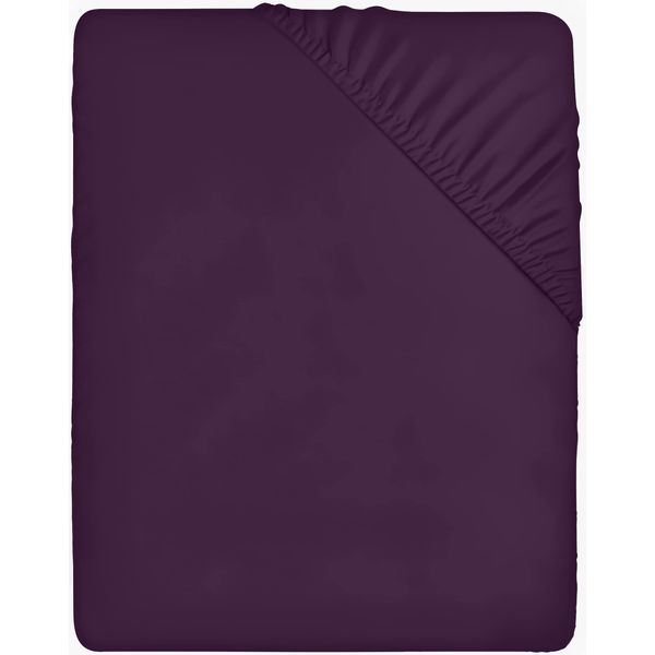 Utopia Bedding Fitted Sheet King, Purple - Deep Pocket 14 inch (35 cm) - Easy Care - Soft Brushed Microfibre Fabric - Shrinkage and Fade Resistant - Bottom Sheet