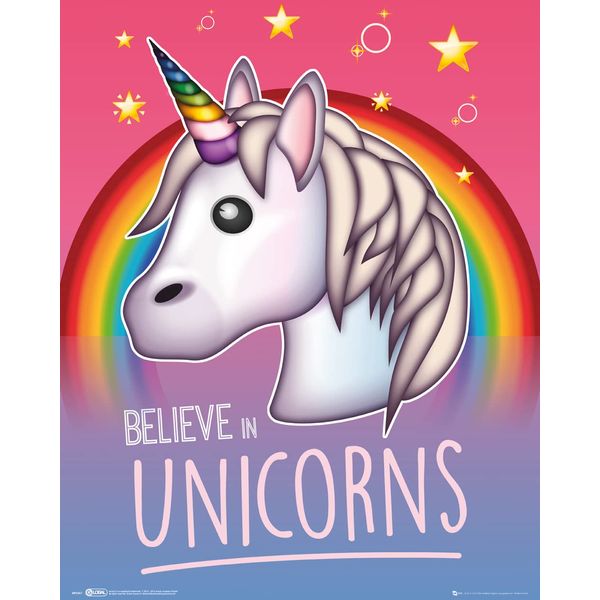 GB eye Emoji Believe in Unicorns Mini Poster